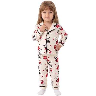 Balonlu Panda Uzun Kollu Pijama Takım 9 Ay - 2 Yaş