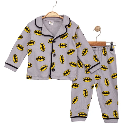 Batman Baskılı Uzun Kollu Pijama Takım