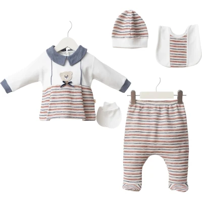 Bear Çizgili Erkek 5 Li Set
