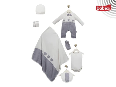 Embroidered Bear 7-Piece Bodysuit Set