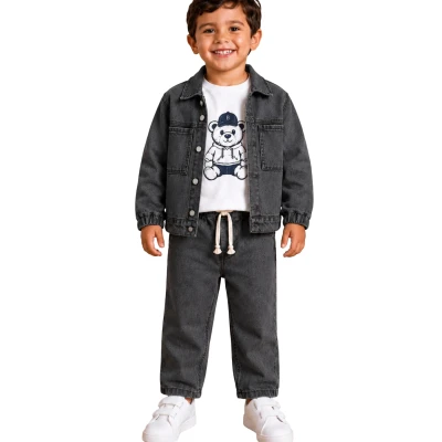 Bebe Cotton Zara 3 Lü Takım Füme