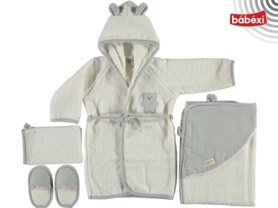 Bebekevi 5-Piece Muslin Towel & Bathrobe Set