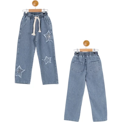 Waist Elastic Star Embroidered