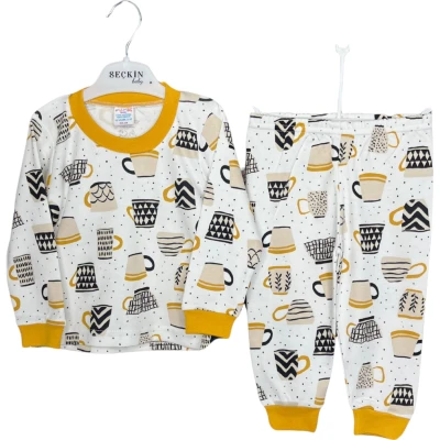 Bisiklet Yaka Pijama Fincan Uni