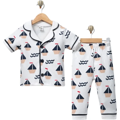 Bot Yelekli Kısa Kollu Pijama Takım 3 Yaş - 6 Yaş