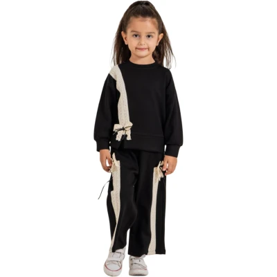 Embroidered Ribbon-Trimmed Set