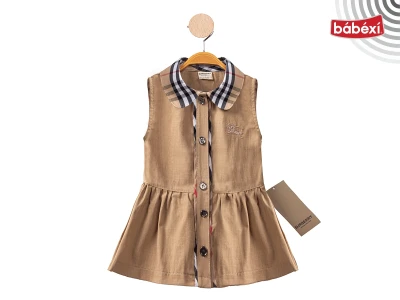 Burberry Nakışlı Kız Elbise