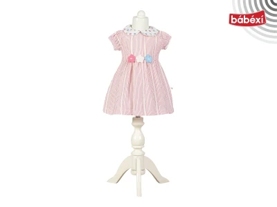 Çiçek Nakışlı Bebe Yaka Elbise