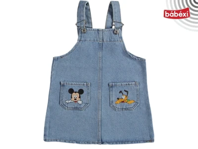 Double-Pocket Printed Denim Vest