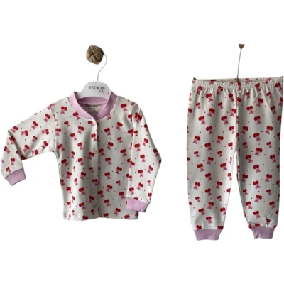 Çıtçıtlı Pijama Kiraz
