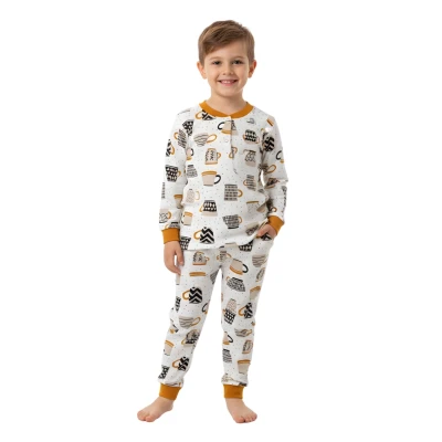 На кнопках пижама комплект чашка