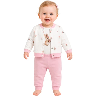 Çıtır Floral Bunny 3-Piece Dress