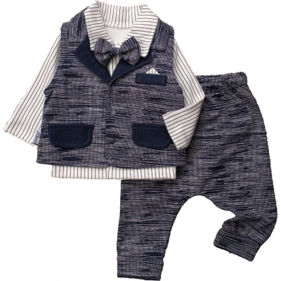 Striped Vest 3-Piece Set