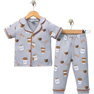 Coffee Baskılı Kısa Kollu Pijama Takım 9 Ay - 2 Yaş