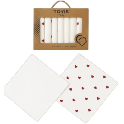 Boxed 7-Pack Heart Burp Cloths 1M-12M