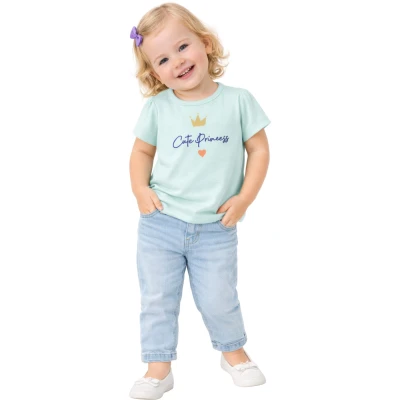 Cute Princess Baskılı Tişört Badi 6 Ay - 18 Ay
