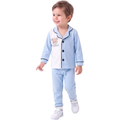Damla Desen Ayıcık Yakalı Pijama Takım