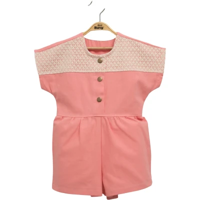 Dantelli Gabardin Kız Tulum