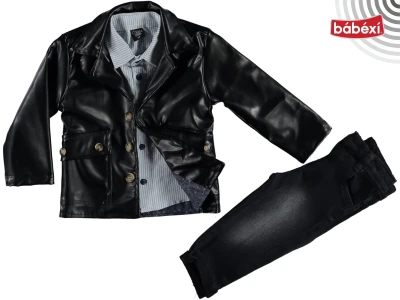 Leather Jacket 3 Lü Set
