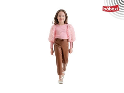 Deri Pantolonlu Penye Takım