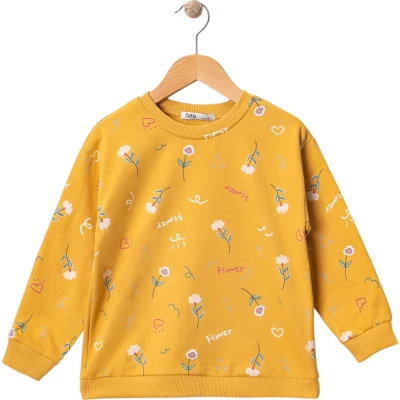 Desenli Mevsimlik Sweatshirt - Kız