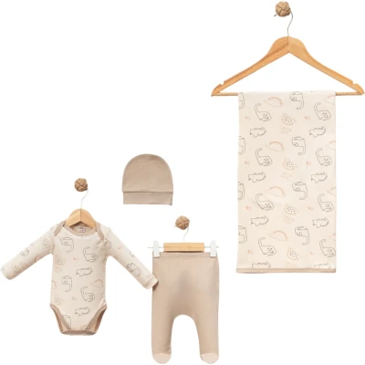 Dinosaur With Blanket Baby Set (4-Piece)