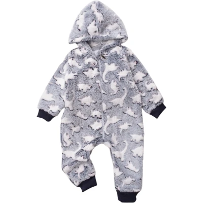 Dinosaur Print Ribbed Onesie - Boy