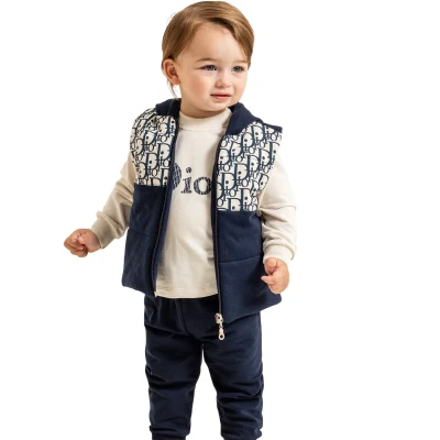 Dior 3lü Yelekli Erkek Bebek Takım