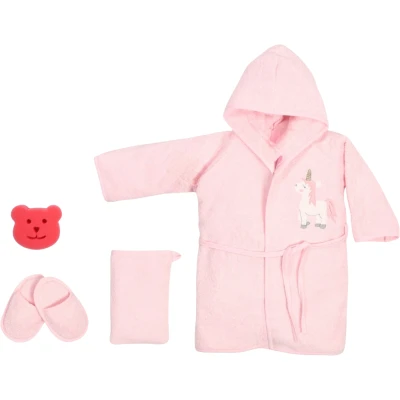 Dokuma Bornoz 4'lü Set Dreamy Unicorn