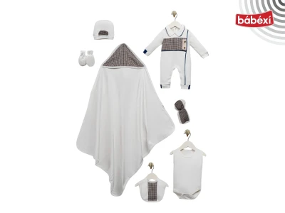 Woven Trim 7-Piece Bodysuit Set