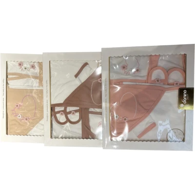 Donino Kalp Nakışlı Bornoz Set
