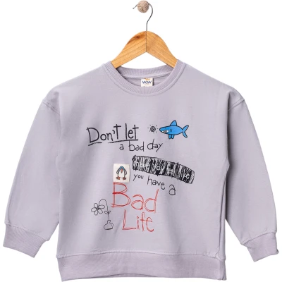 Don't Let Köpek Balığı Baskılı Sweat