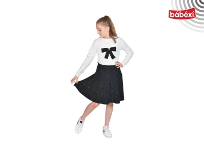 Dubai Stone-studded Bow Tie Flared Skirt Set