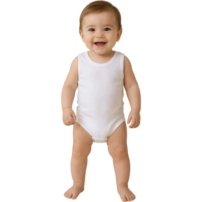 Düz Bebek Çıtçıtlı Badi Penye 1 Ay - 9 Ay