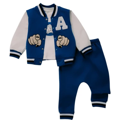 Hand-Embroidered Varsity 3-Piece Set