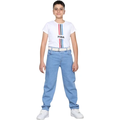 Boys' boyfriend cotton blue