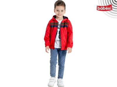 Boys Raincoat Three-Piece Set with T-Shirt