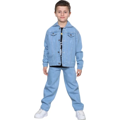 Erkek Cotton 3'lü Baggy Takım Buz Mavi