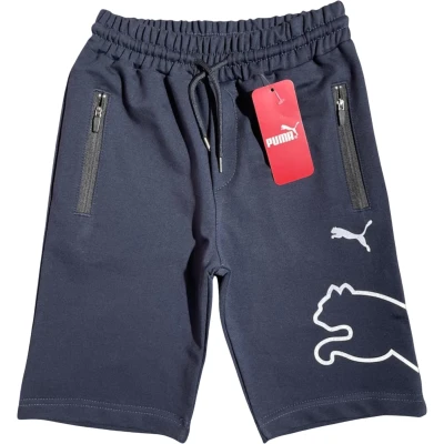 Erkek Puma Baskı Fermuarlı Şort