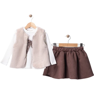 With Skirt Plush With Vest Set