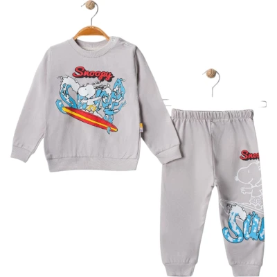 Etiketsiz Snoopy Surfing Erkek Takım