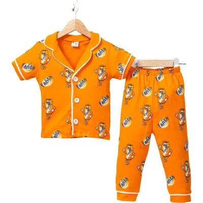 Fanta Baskılı Kısa Kollu Pijama Takım