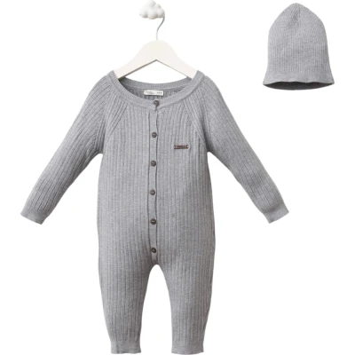 Ribbed Viscose Onesie - Boy