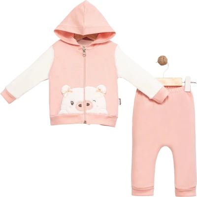 Bow Bear Embroidered 3'lü Set