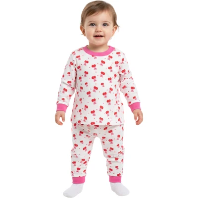 Fuşya Kirazlı Pijama