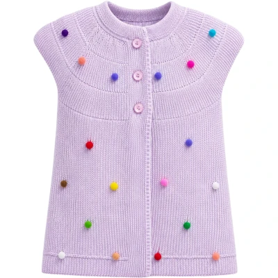 Assorted Pom-Pom Knit Vest