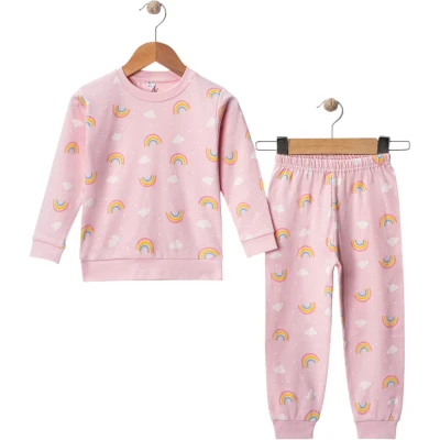 Gökkuşak Bisiklet Yaka İnterlok Pijama