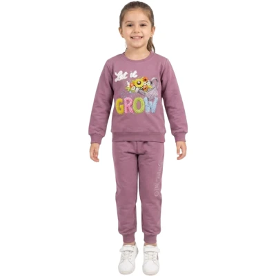 Grow Çiçek Pet Baskılı Taş Süslemeli İkili Takım