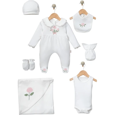 Gül Nakışlı 7 Li Set