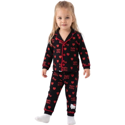 Hello Baskılı Uzun Kollu Pijama Takım